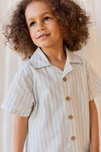 Load image into Gallery viewer, JAMIE KAY Organic Cotton Silas Shirt | Variegated Stripe Shoreline
