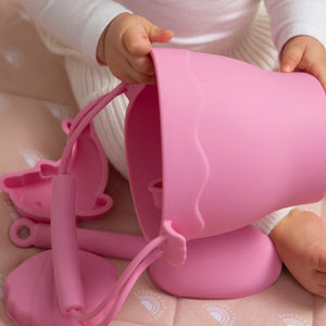 Playground 8PC Silicone Bucket Set - Light Pink