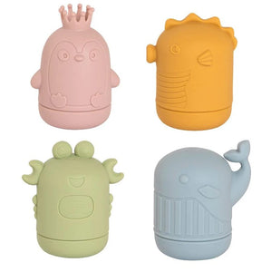 All4Ella Squeezy Sea Friends Silicone Bath Toys