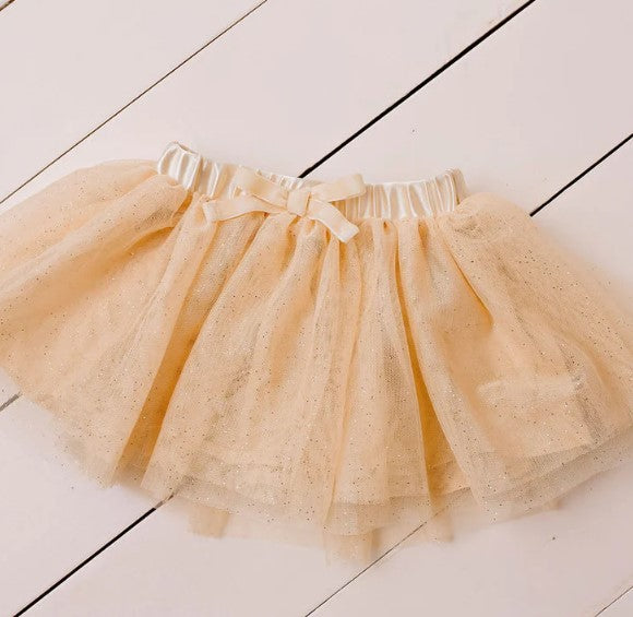 confetti kidz Sparkly Tulle Skirt - Gold