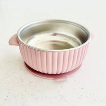 Load image into Gallery viewer, Cuddle Bug &amp; Co Silicone Stainless Steel Bowl | Cherry