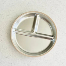 Load image into Gallery viewer, Cuddle Bug &amp; Co Stainless Steel Plate with Silicone Suction | Almond