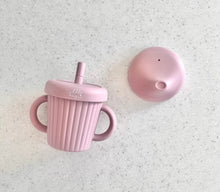 Load image into Gallery viewer, Cuddle Bug &amp; Co Stainless Steel Sippy Cup | Cherry