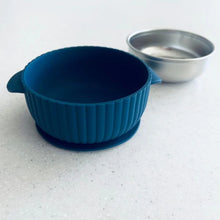 Load image into Gallery viewer, Cuddle Bug &amp; Co Silicone Stainless Steel Bowl | Blueberry