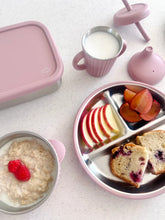 Load image into Gallery viewer, Cuddle Bug &amp; Co Silicone Stainless Steel Bowl | Cherry