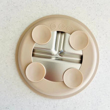 Load image into Gallery viewer, Cuddle Bug &amp; Co Stainless Steel Plate with Silicone Suction | Almond