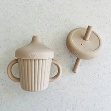 Load image into Gallery viewer, Cuddle Bug &amp; Co Stainless Steel Sippy Cup | Almond