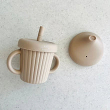 Load image into Gallery viewer, Cuddle Bug &amp; Co Stainless Steel Sippy Cup | Almond