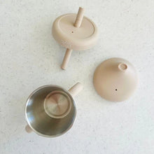 Load image into Gallery viewer, Cuddle Bug &amp; Co Stainless Steel Sippy Cup | Almond