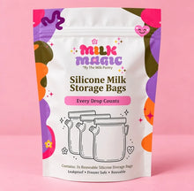 Load image into Gallery viewer, Milk Magic Reusable Silicone Milk Storage Bags – 3 Pack