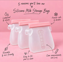 Load image into Gallery viewer, Milk Magic Reusable Silicone Milk Storage Bags – 3 Pack