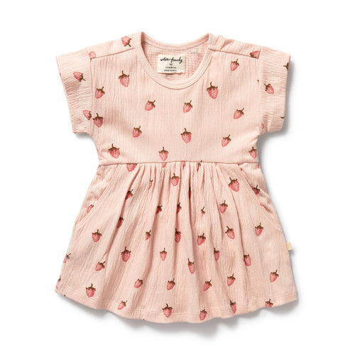 wilson + frenchy Organic Dress | Strawberry Kisses