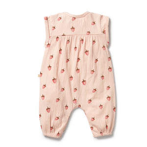 wilson + frenchy Organic Growsuit  | Strawberry Kisses