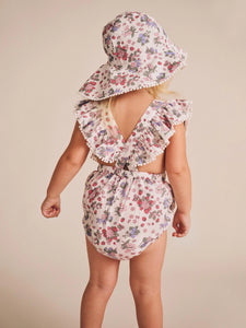 HUXBABY Strawberry Garden Playsuit | Cream