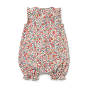 wilson + frenchy Organic Ruffle Zipsuit | Summer Bloom