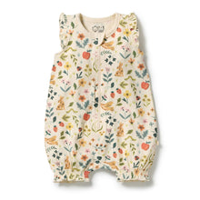 Load image into Gallery viewer, wilson + frenchy Organic Ruffle Zipsuit | Summer Garden
