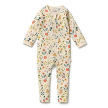 Load image into Gallery viewer, wilson + frenchy Organic Zipsuit with Feet | Summer Garden