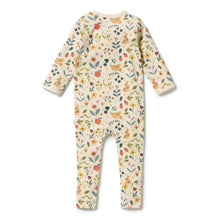 Load image into Gallery viewer, wilson + frenchy Organic Zipsuit with Feet | Summer Garden