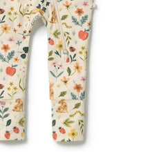 Load image into Gallery viewer, wilson + frenchy Organic Zipsuit with Feet | Summer Garden