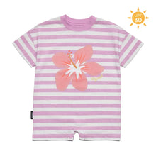 Load image into Gallery viewer, CRYWOLF Sun Smart Romper | Hibiscus Stripe