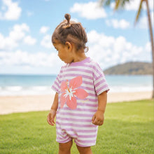 Load image into Gallery viewer, CRYWOLF Sun Smart Romper | Hibiscus Stripe
