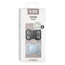 Load image into Gallery viewer, BIBS Dummies Supreme - Natural Rubber | Silicone - Twin Pack