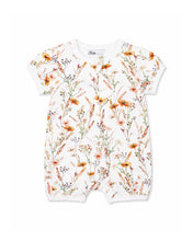 Load image into Gallery viewer, Taylor Organic Floral Zip Romper