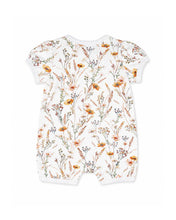 Load image into Gallery viewer, Taylor Organic Floral Zip Romper