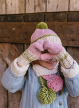 Load image into Gallery viewer, Teddy Beanie | Pink + Green