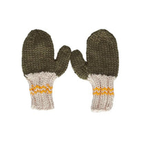 Load image into Gallery viewer, Teddy Mittens | Khaki + Gold