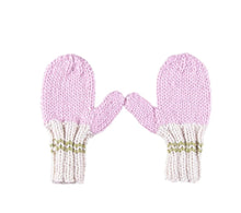 Load image into Gallery viewer, Teddy Mittens | Pink + Green
