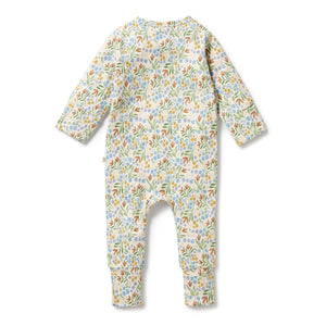 wilson + frenchy Tinker Floral Organic Zipsuit with Feet
