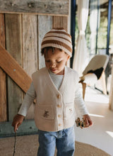 Load image into Gallery viewer, Tokyo Merino Beanie | Caramel Stripe