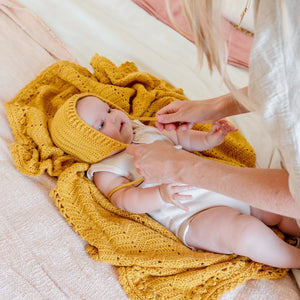 ob Designs Crochet Bonnet & Bootie Set | Handmade - assorted colours