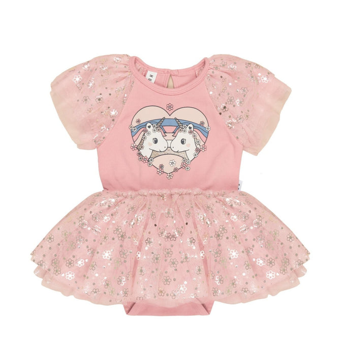 Huxbaby Unicorn Heart Ballet Onesie