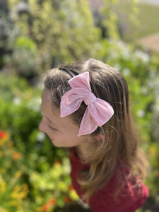 Mini & Me Velvet Fable Bow Headband