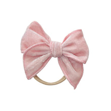 Load image into Gallery viewer, Mini &amp; Me Velvet Fable Bow Headband