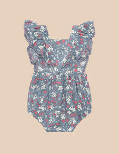 HUXBABY Vintage Strawberry Frill Playsuit