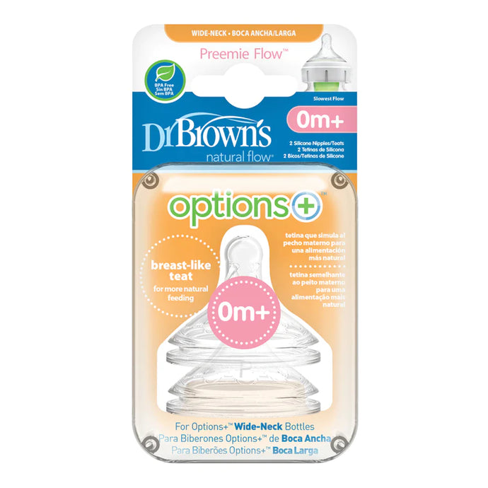 Dr. Brown’s™ Options+™ Anti Colic Wide-Neck Teats - assorted sizes