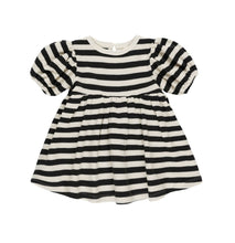 Load image into Gallery viewer, Quincy Mae Waffle Babydoll Dress || Black Stripe