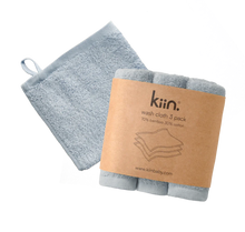 Load image into Gallery viewer, kiin. Wash Cloths 3 pack - Dusky Blue