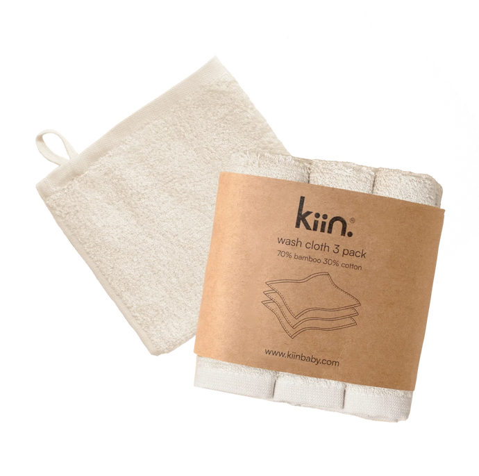 kiin. Wash Cloths 3 pack - Ivory