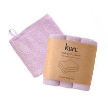 Load image into Gallery viewer, kiin. Wash Cloths 3 pack - Lilac