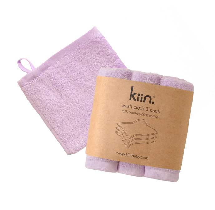 kiin. Wash Cloths 3 pack - Lilac