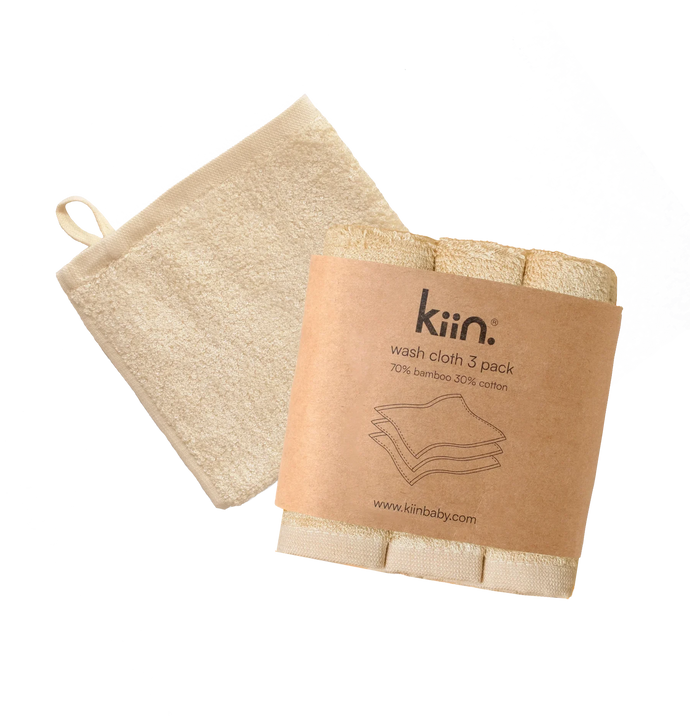 kiin. Wash Cloths 3 pack - Oat