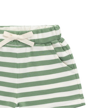 Load image into Gallery viewer, JAMIE KAY Pima Cotton Wesley Short | Essential Stripe Parchment / Snow Pea