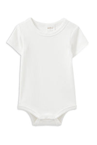 Milky Rib Bubbysuit | White
