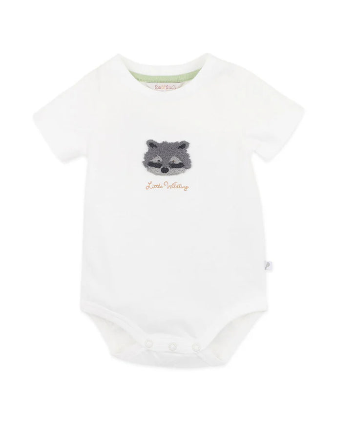 fox & finch Wildlings Racoon Bodysuit