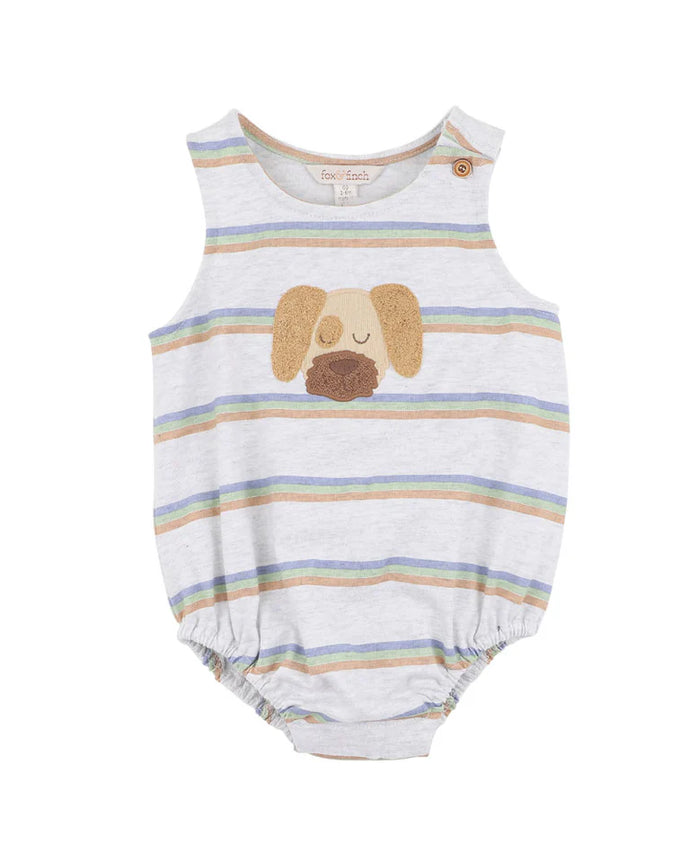 fox & finch Wildlings Stripe Dog Bodysuit