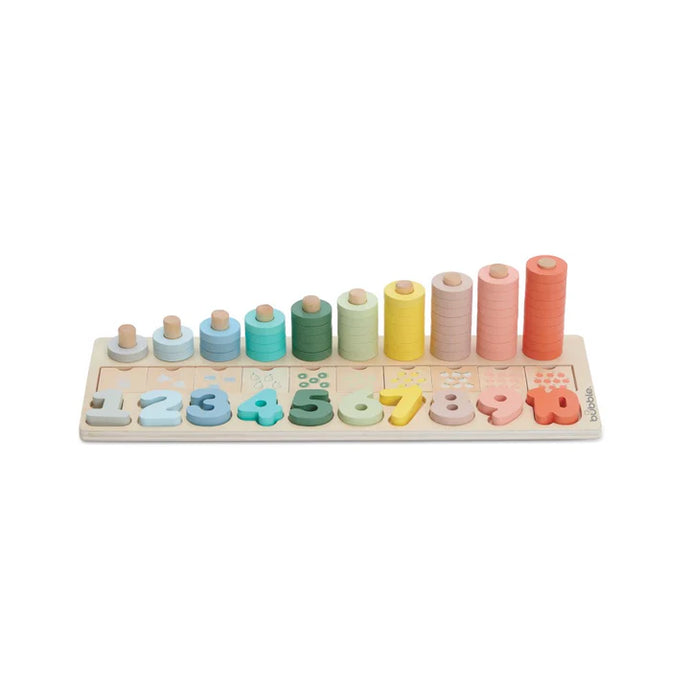 bubble Wooden Numbers & Blocks Counting Set